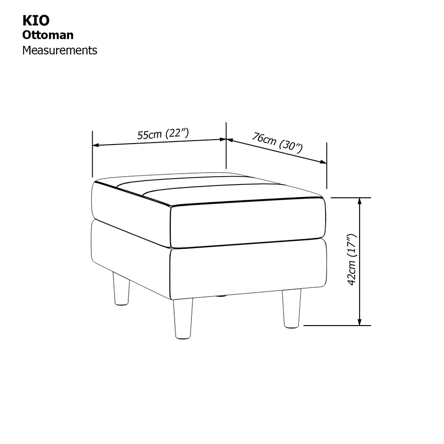 MORE KIO OPTIONS Kio 3 Seat with Ottoman Sofa Kio 3 Seat with Ottoman Sofa Mandaue Foam