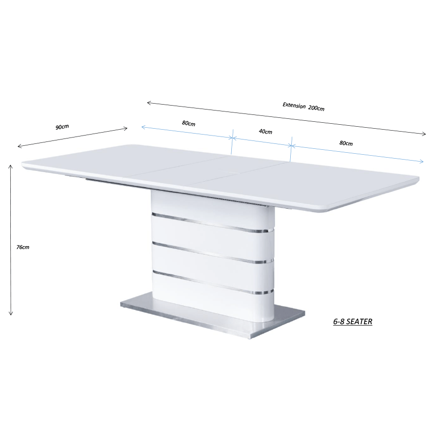 Lynda Extension 6-8 Seater Dining Table Lynda Extension 6-8 Seater Dining Table Mandaue Foam