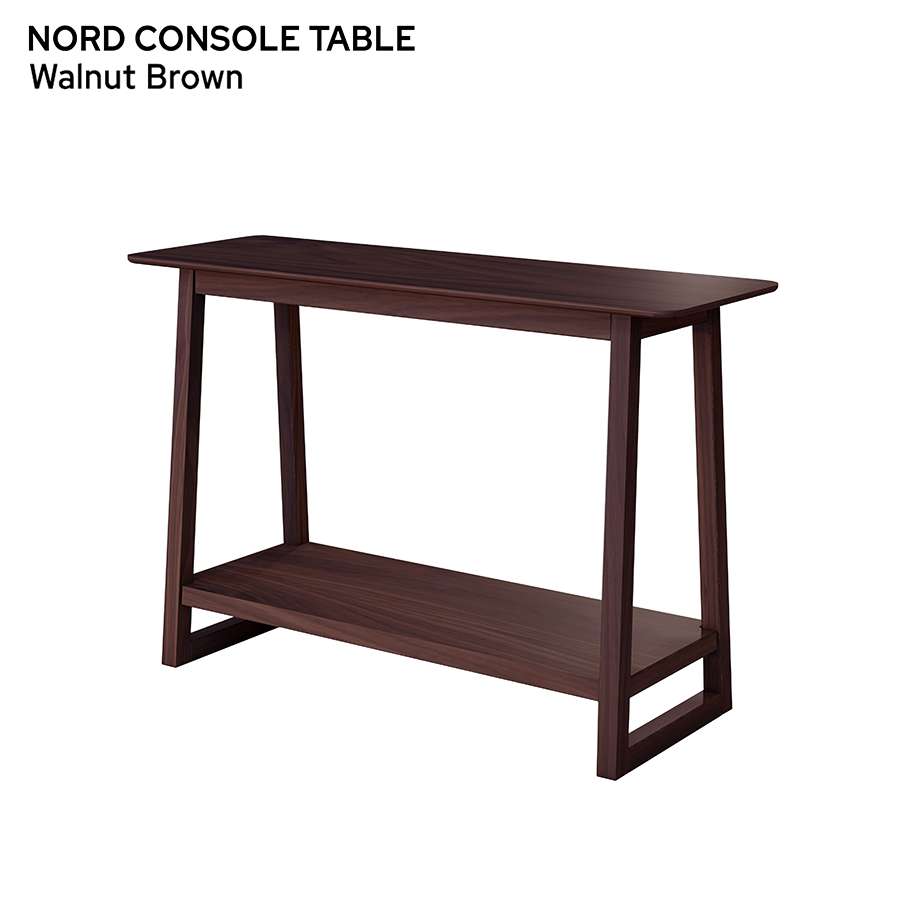MORE NORD OPTIONS Nord Console Table Nord Console Table Walnut Brown Mandaue Foam
