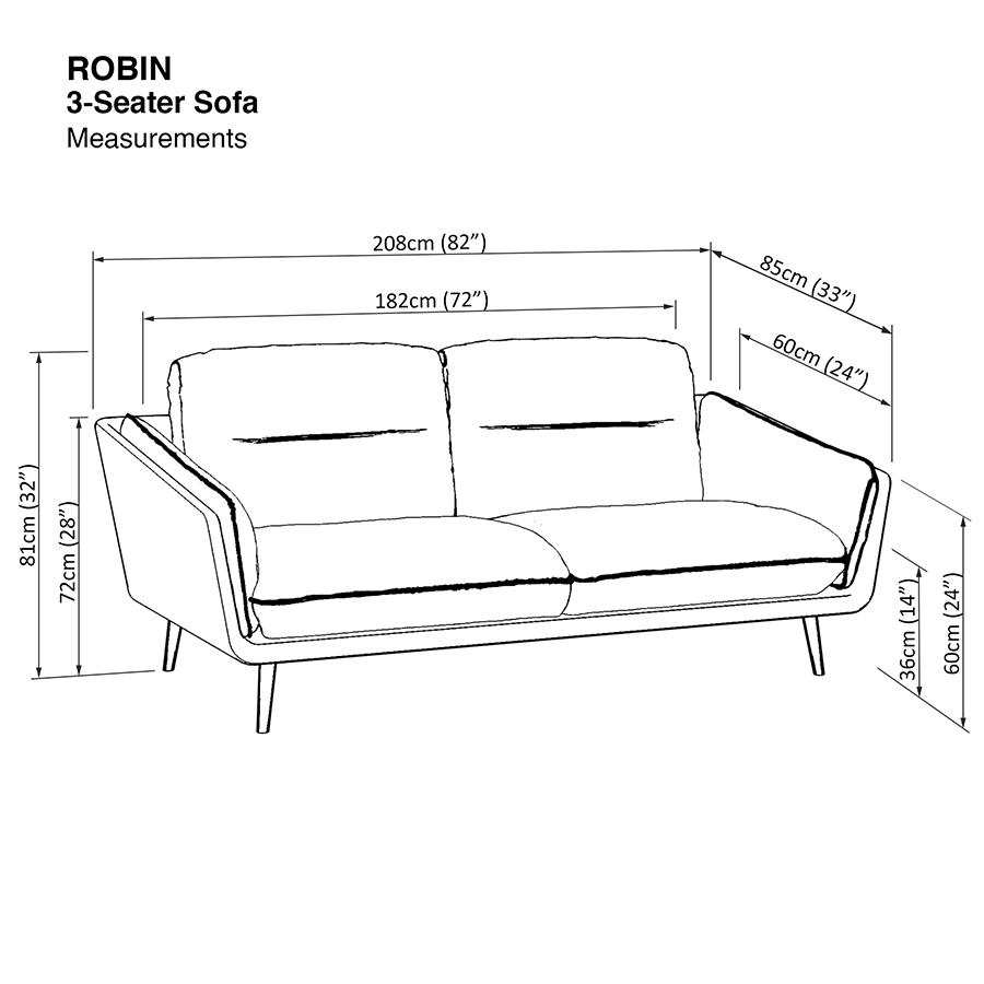 Robin 3 Seater Sofa